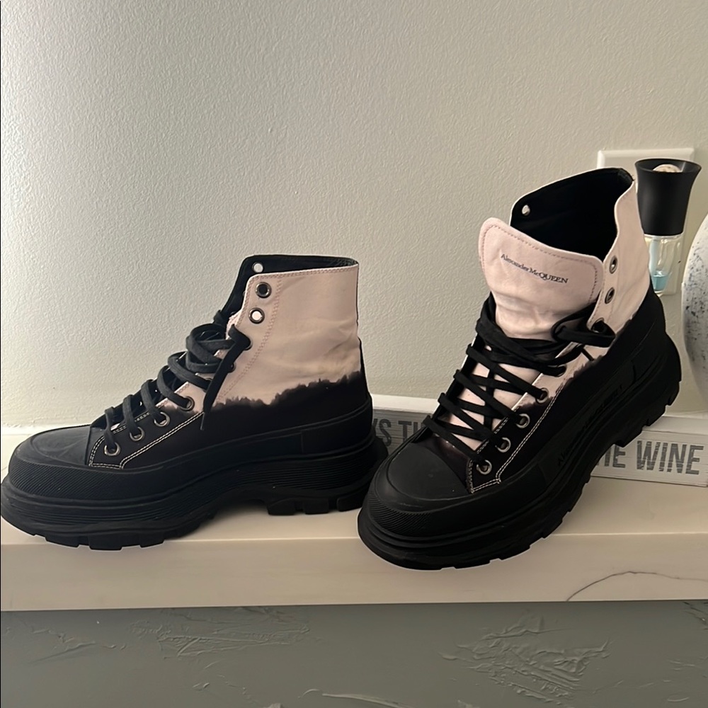 Alexander McQueen Black and White Chunky Sneakers